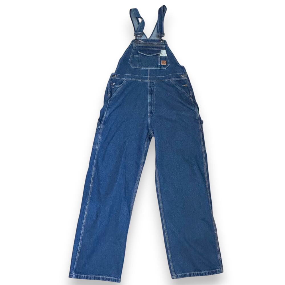 Berne Mens 40x32 Unlined Overall Denim Stonewashed Blue 100% Cotton
